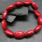 Thulite Genuine Bracelet ~ 7 Inches ~ 16mm Oval Beads