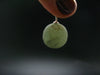 Complete Prehnite Sterling Silver Pendant from Mali - 0.9" - 5.32 Grams