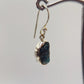 Grandidierite Earrings Blue Green Gemstone Dangle Earrings Raw Stone Silver Jewelry Gift