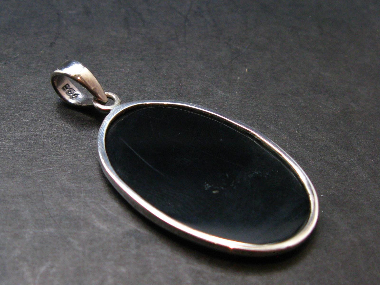 Black Onyx Silver Pendant - 5.31 Grams