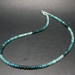 Extremely Rare Grandidierite Necklace From Madagascar - 17" - 5mm Rondelle Beads