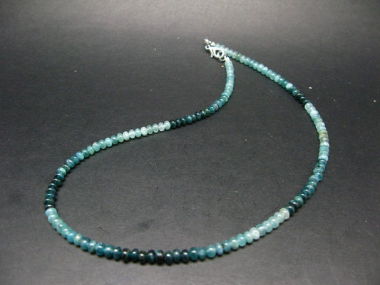 Extremely Rare Grandidierite Necklace From Madagascar - 17" - 5mm Rondelle Beads