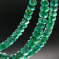 Emerald Faceted Necklace From Colombia - 21" - 10.96 Grams