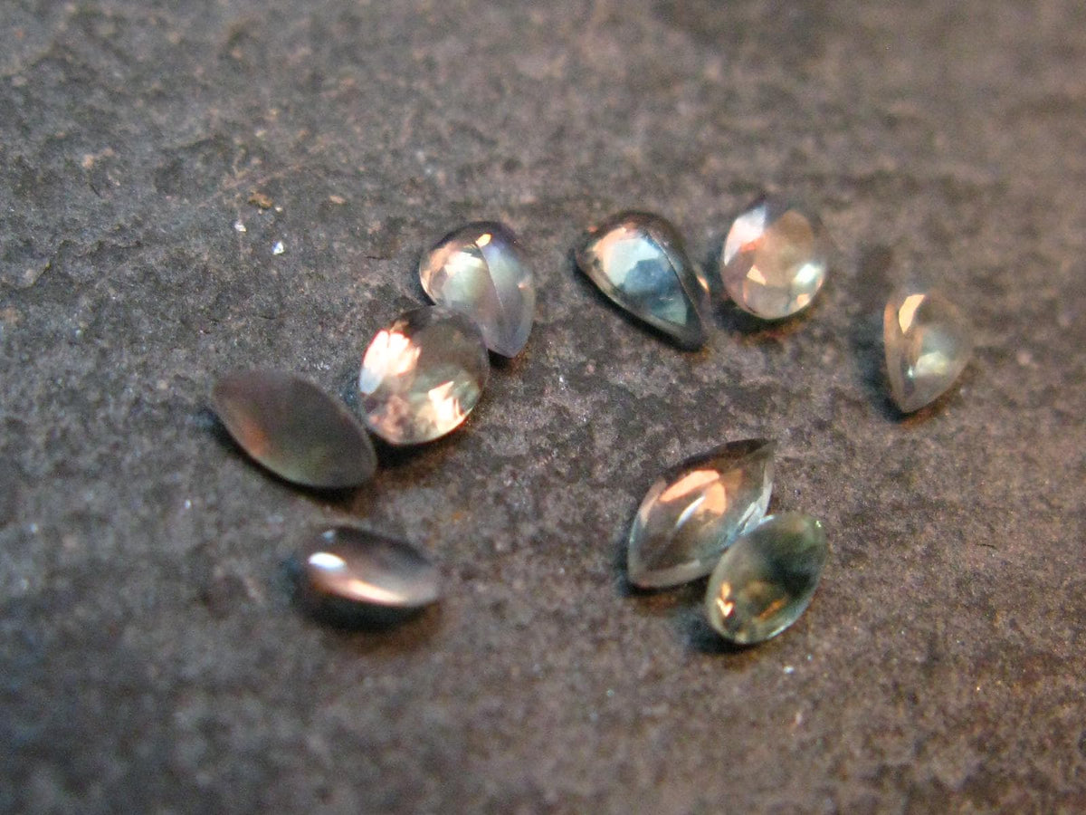 Lot of 9 Alexandrite Chrysoberyl Cut Facetted Gems From Russia - 1.02 Carats Combined