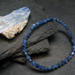 Blue Kyanite Genuine Bracelet ~ 7 Inches ~ 4mm Round Facetted Beads