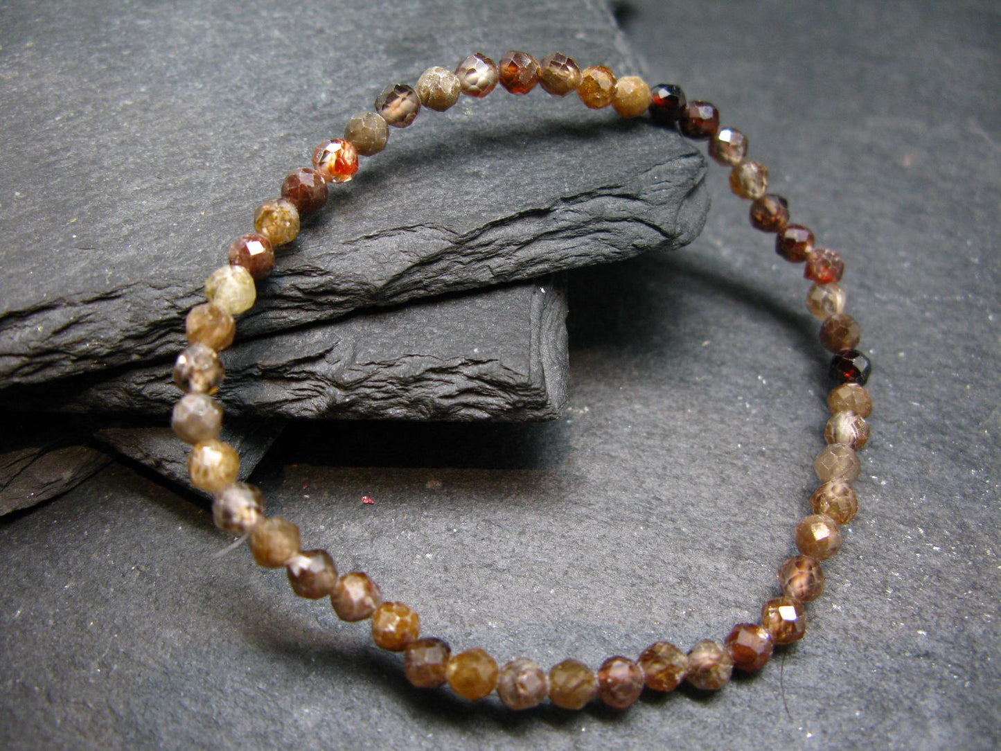 Zircon Genuine Bracelet ~ 7 Inches ~ 4mm Facetted Beads