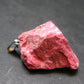 Rosaline Zoisite!! Rare Raw Deep Pink Thulite Silver Pendant From Norway - 1.2"