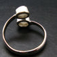 Very Rare White Cryolite 925 Silver Ring from Greenland - Size 8 - 2.47 Grams