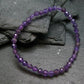 Amethyst Genuine Bracelet ~ 7 Inches ~ 5mm Facetted Beads