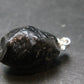 Tibetan Black Tektite Silver Pendant From Tibet - 1.1" - 4.91 Grams