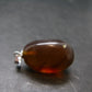 Rare Blue Amber Tumbled Fluorescent Silver Pendant From Indonesia - 1.2" - 3.27 Grams