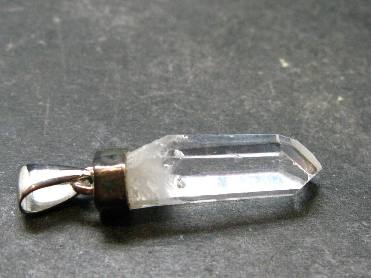Lemurian Quartz Crystal Pendant From Brazil - 1.5" - 4.26 Grams