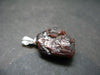 Gem Spessartine Spessartitne Garnet Pendant in SS From Brazil - 0.9" - 3.80 Grams