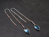 Blue Topaz 925 Silver Earrings from Brazil - 2.2" - 1.33 Grams
