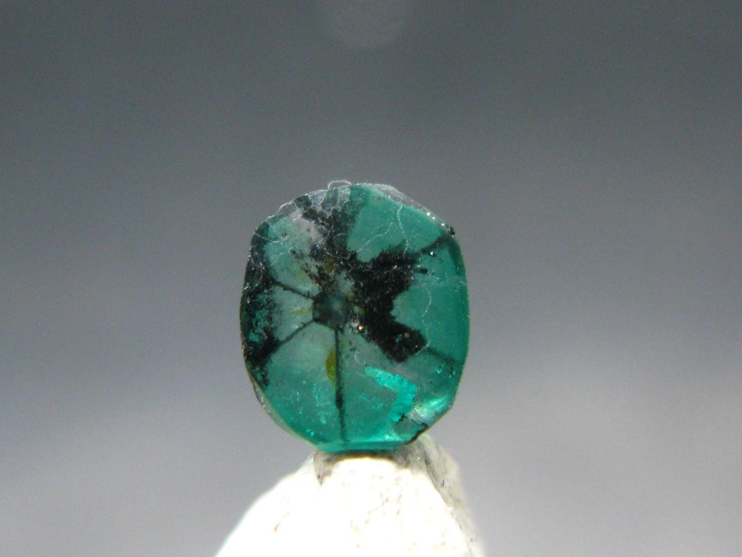 Beautiful Rare Gem Trapiche Emerald From Colombia - 0.59 Carats - 6x5mm
