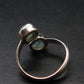 Blue Zircon Ring 925 Silver from Cambodia - Size 5