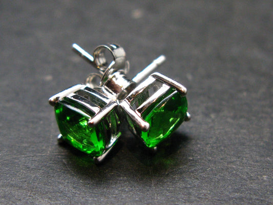 Helenite Gaia Stone Gem Sterling Silver Earrings From Washington - 0.80 Carats