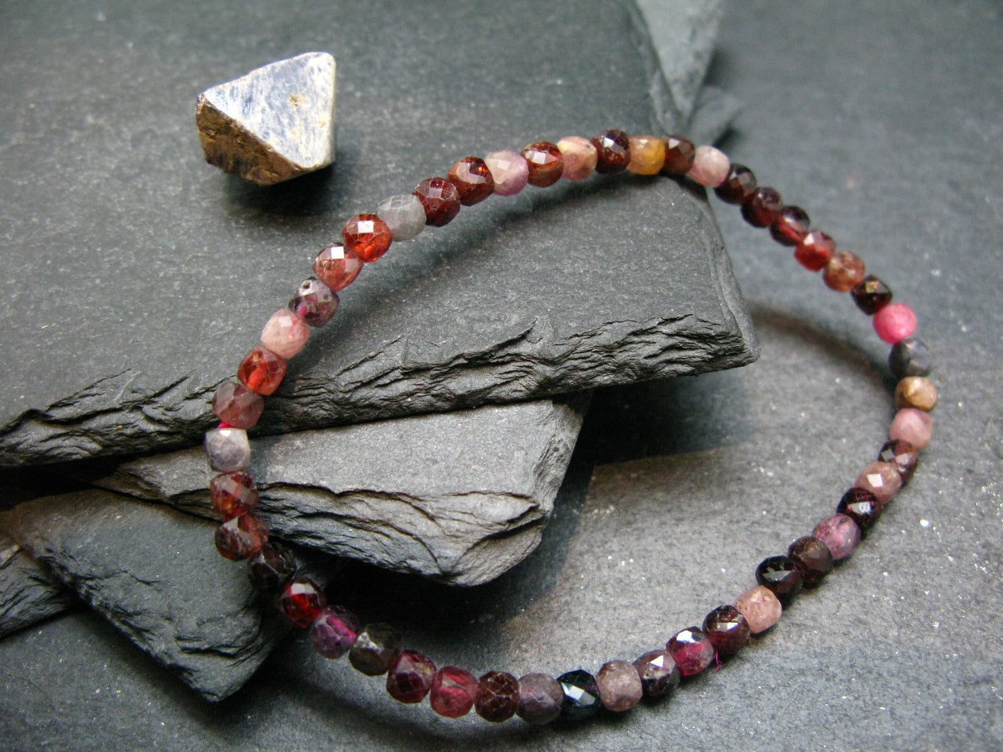 Spinel Genuine Bracelet ~ 7 Inches ~ 4mm Facetted Beads