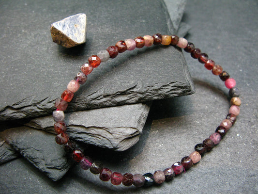 Spinel Genuine Bracelet ~ 7 Inches ~ 4mm Facetted Beads