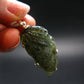 Moldavite Tektite Silver Dragon Pendant from Czech Republic - 1.7" - 6.29 Grams