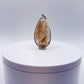 Golden Needle Quartz Teardrop Pendant – Natural Crystal Sterling Silver Jewelry