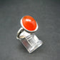 Gem from A Poem by Goethe!! Orange - Red Carnelian Sterling Silver Ring - 5.05 Grams - Size 9.5