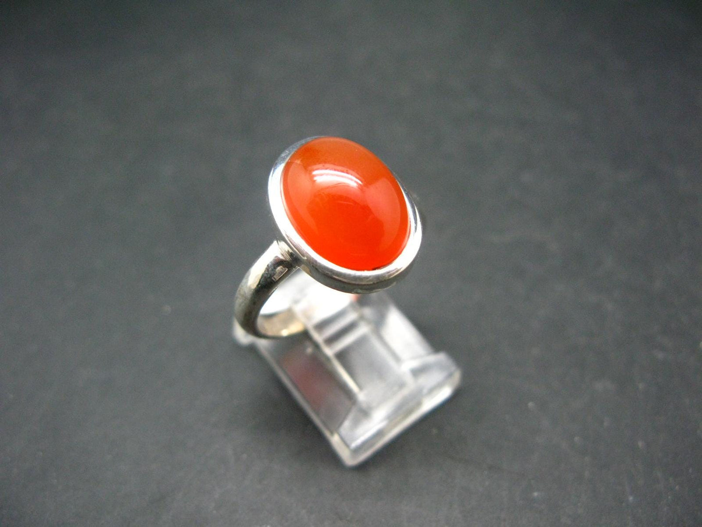 Gem from A Poem by Goethe!! Orange - Red Carnelian Sterling Silver Ring - 5.05 Grams - Size 9.5