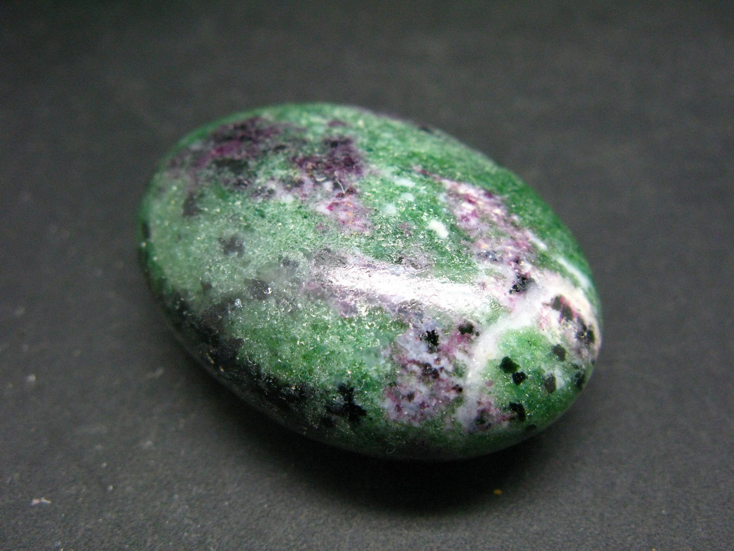Ruby In Zoisite Tumbled Stone From Tanzania - 1.8" - 48.1 Grams