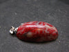 Rare Red Cinnabar Cinabar Pendant From Peru - 1.3"