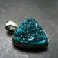 Dioptase Crystal Silver Pendant from Congo - 5.22 Grams - 1.1"