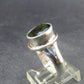 Moldavite Tektite Facetted Silver Ring from Czech Republic - Size 6 - 6.04 Grams