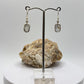 Raw Herderite Crystal Drop Earrings in Sterling Silver - 2.69g