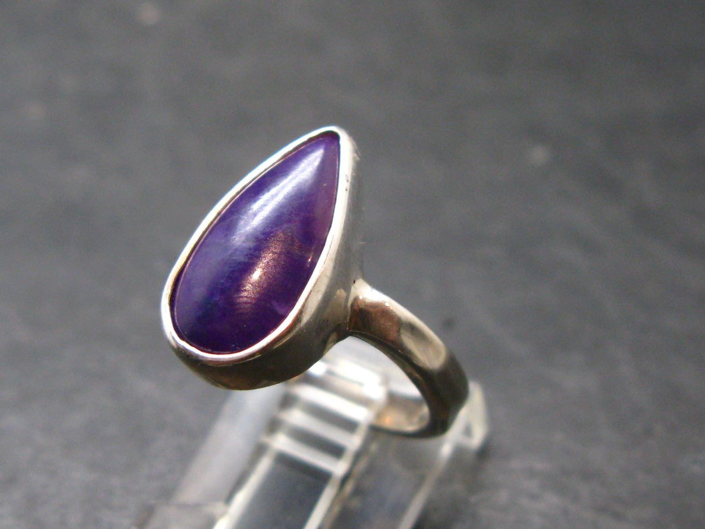 Sugilite Silver Ring From South Africa - 4.36 Grams - Size 6.25