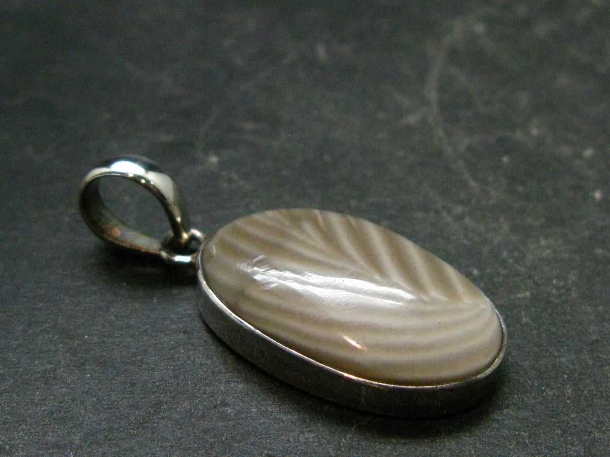 Rare Flint Silver Pendant from Poland - 1.4" - 4.73 Grams