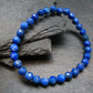 Lapis Lazuli Lazurite Genuine Bracelet ~ 7 Inches ~ 6mm Round Facetted Beads