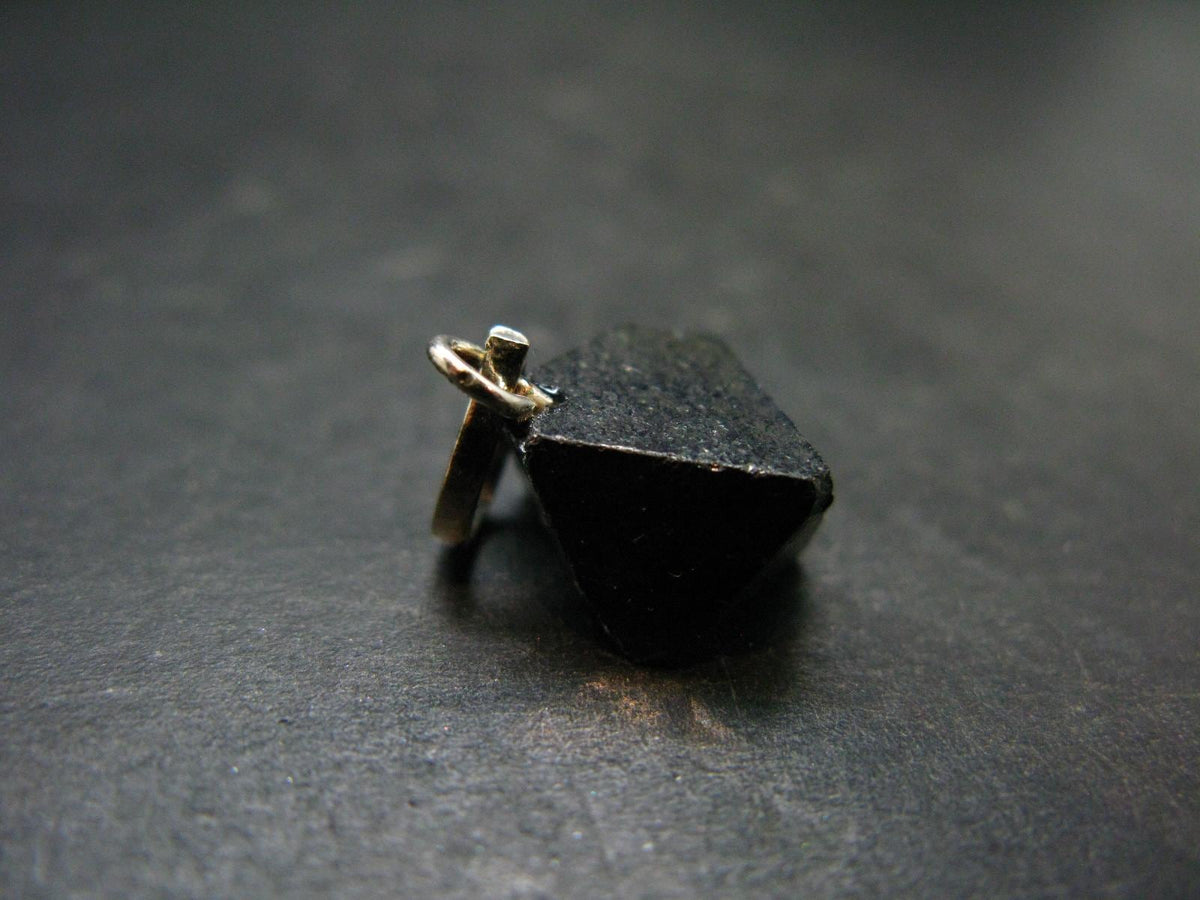Magnetite Crystal Silver Pendant From Bolivia - 0.9" - 3.0 Grams