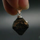 Magnetite Crystal Silver Pendant From Bolivia - 0.8" - 3.59 Grams
