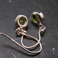 Peridot Olivine Crystal Sterling Silver Earrings From Pakistan - 0.9" - 2.18 Grams