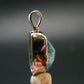 Blue Zircon Gem Crystal Silver Pendant From Cambodia - 0.7" - 1.81 Grams