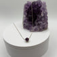 Amethyst Solitaire Necklace – Faceted Gemstone – Silver Chain – Minimalist Jewelry – Elegant Crystal - 1.92 Grams