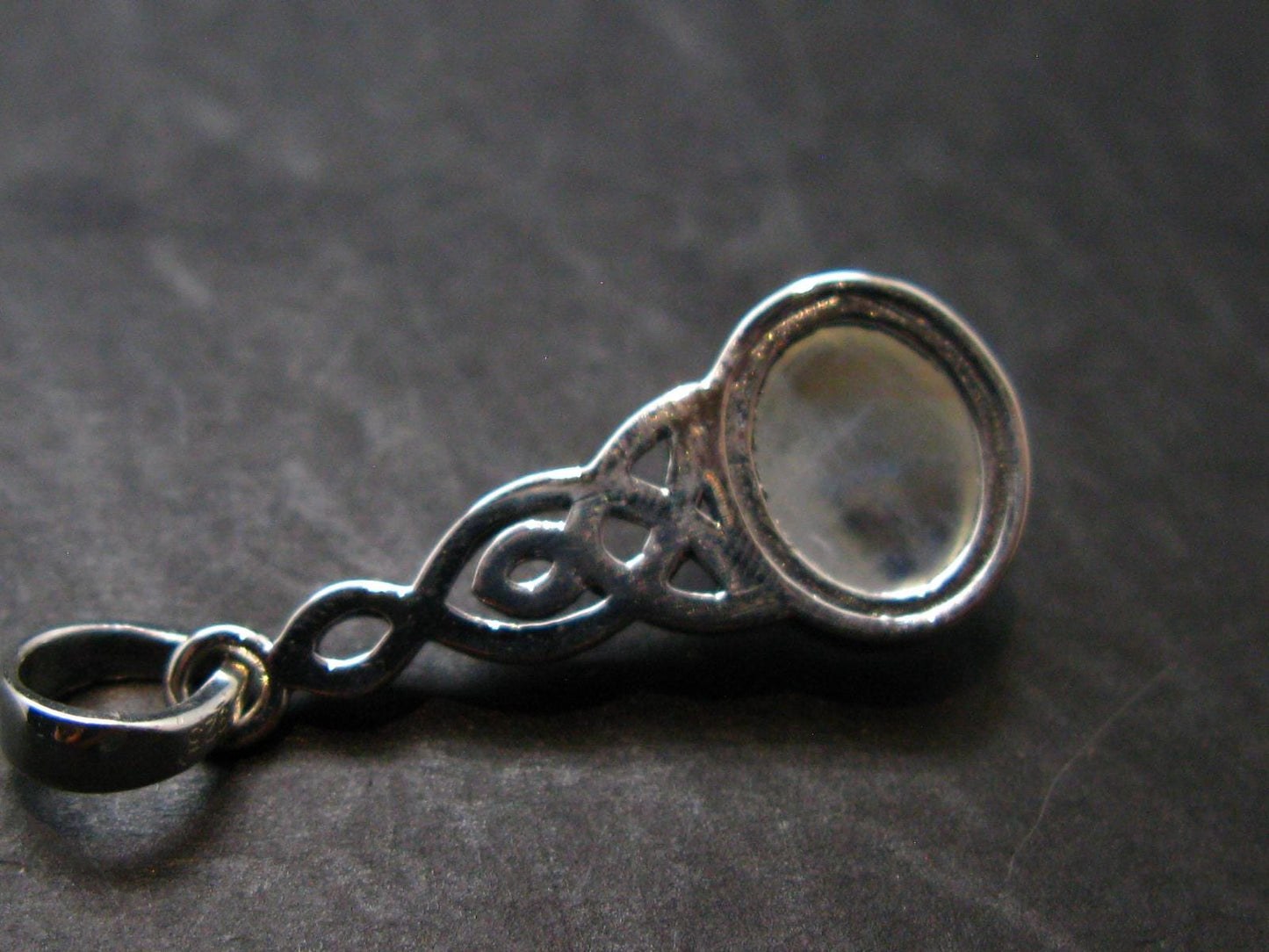 Natural Glow From Inside Moonstone 925 Silver Pendant - 1.2" - 2.33 Grams