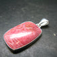 Thulite Silver Plated Pendant From Norway - 1.7" - 7.50 Grams