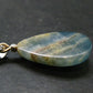 Lemurian Aquatine Blue Calcite Silver Pendant from Argentina - 1.5" - 4.85 Grams