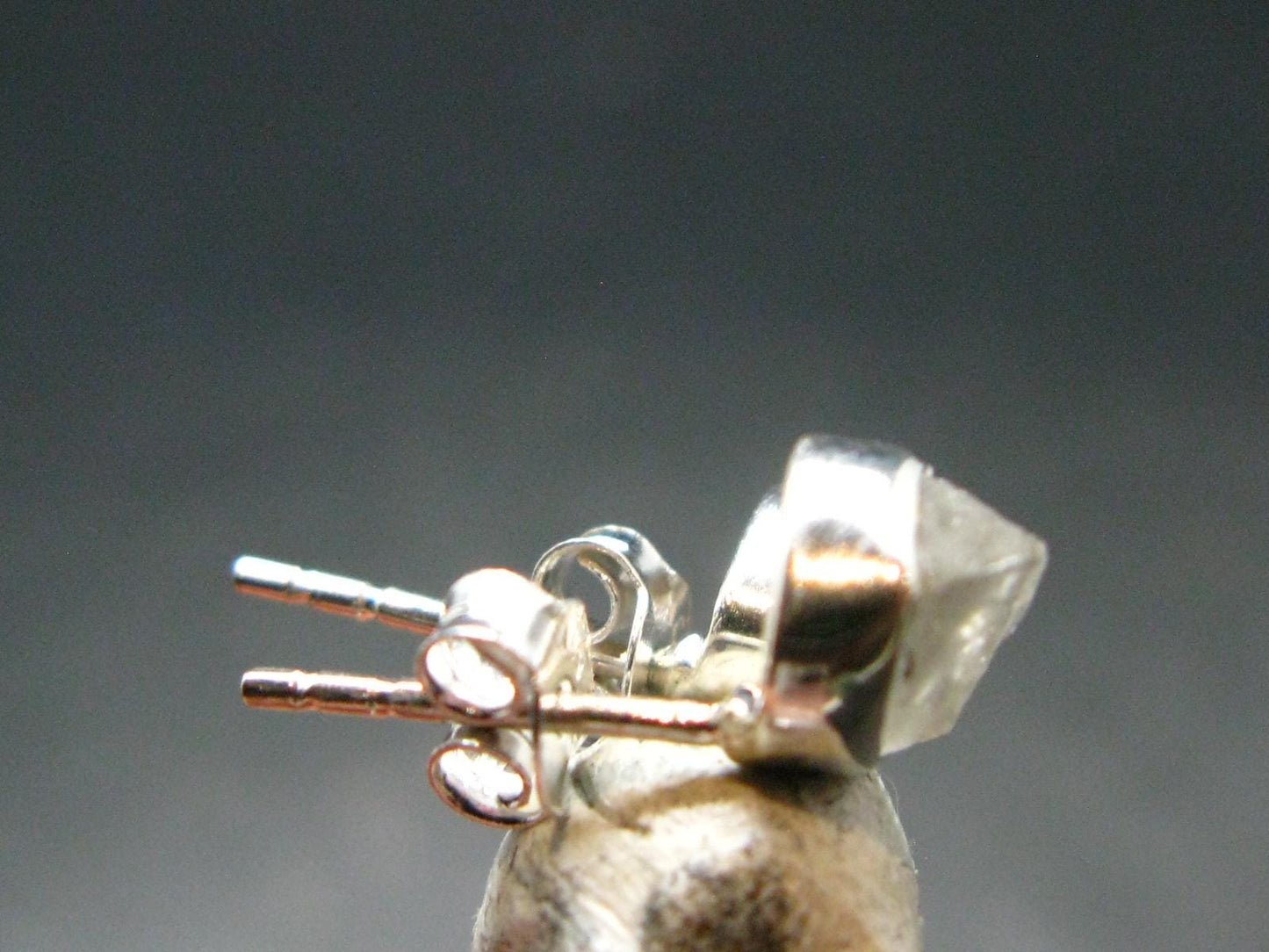 Phenakite Phenacite Stud Earrings Sterling Silver From Russia - 1.14 Grams