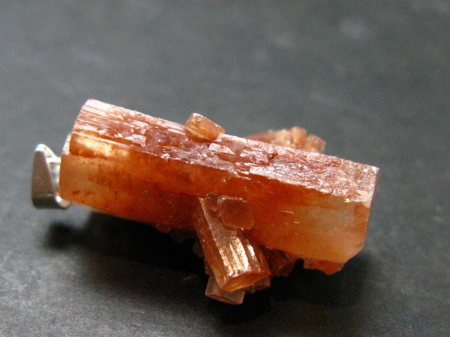 Terminated Aragonite Crystal Silver Pendant from Morocco - 1.2" - 5.63 Grams