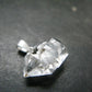 Fine Natural Herkimer Diamond Silver Pendant From New York - 0.7" - 2.12 Grams