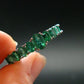 Emerald Faceted Silver Ring from Colombia - 2.64 Grams Total - Size 7