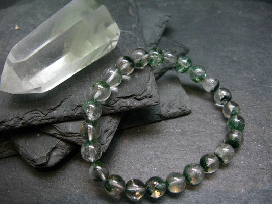 Phantom Quartz Genuine Bracelet ~ 7 Inches ~ 8mm Round Beads