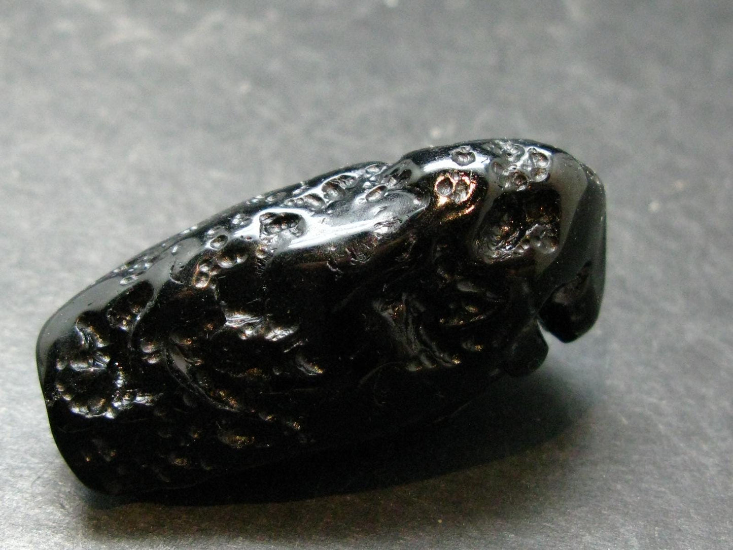 Rare Large Black Tibetan Tektite Tumbled Stone from Tibet - 1.8" - 25.25 Grams