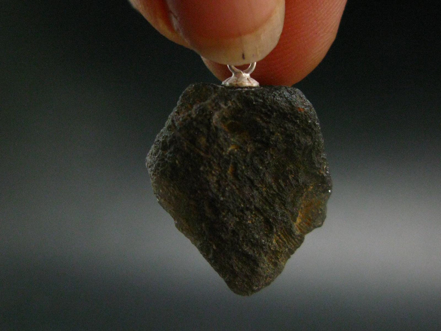 Rare Saffordite Cintamani Stone Pseudotektite Pendant from Arizona USA - 24.6 Carats - 1.1"